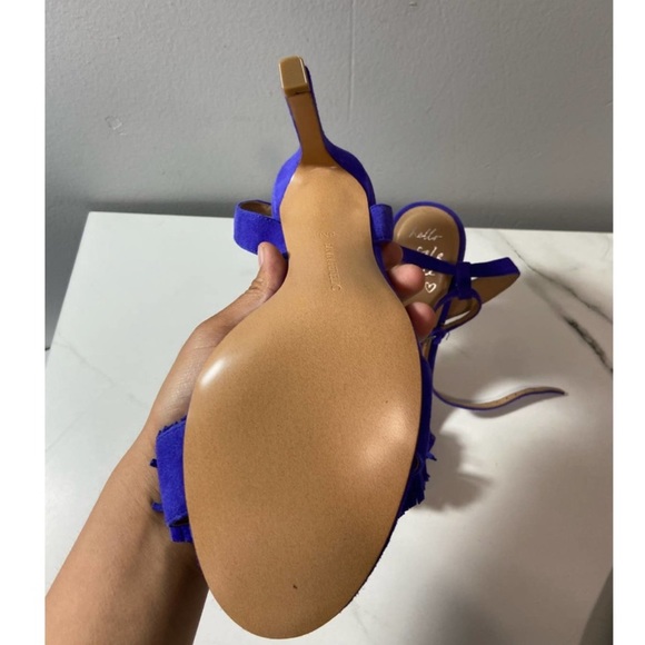 NWOB | Banana Republic Honey Fringe Sandal in Cobalt Blue Size 8M - Picture 4 of 6